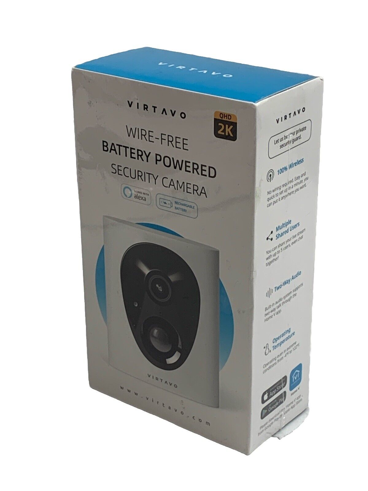 VIRTAVO Security Cameras Wireless Outdoor, Battery Powered LJH10 Model QHD 2k