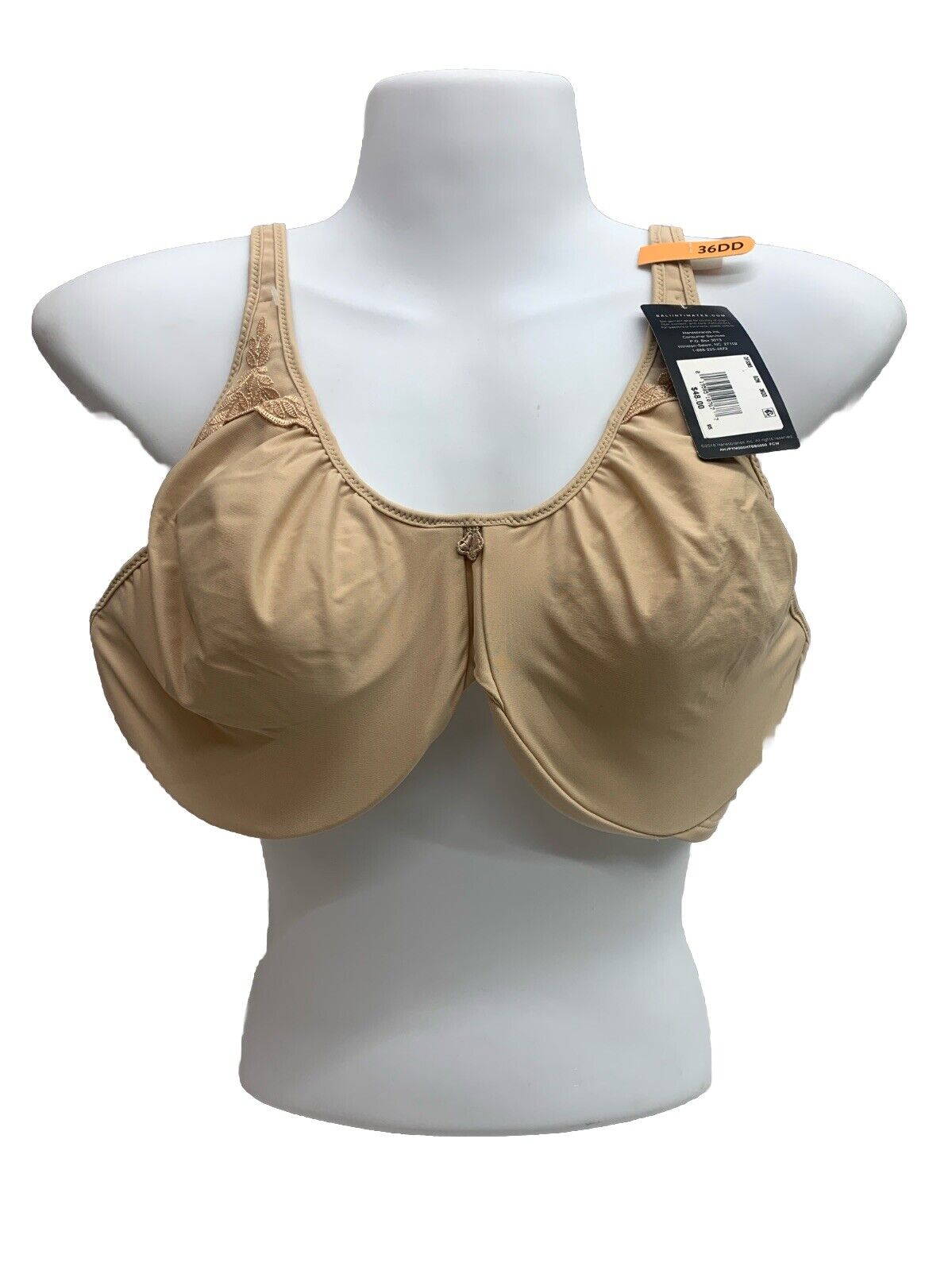 Bali Bra Minimizer Size 36DD Underwire Beige Passion For Comfort Style DF3385