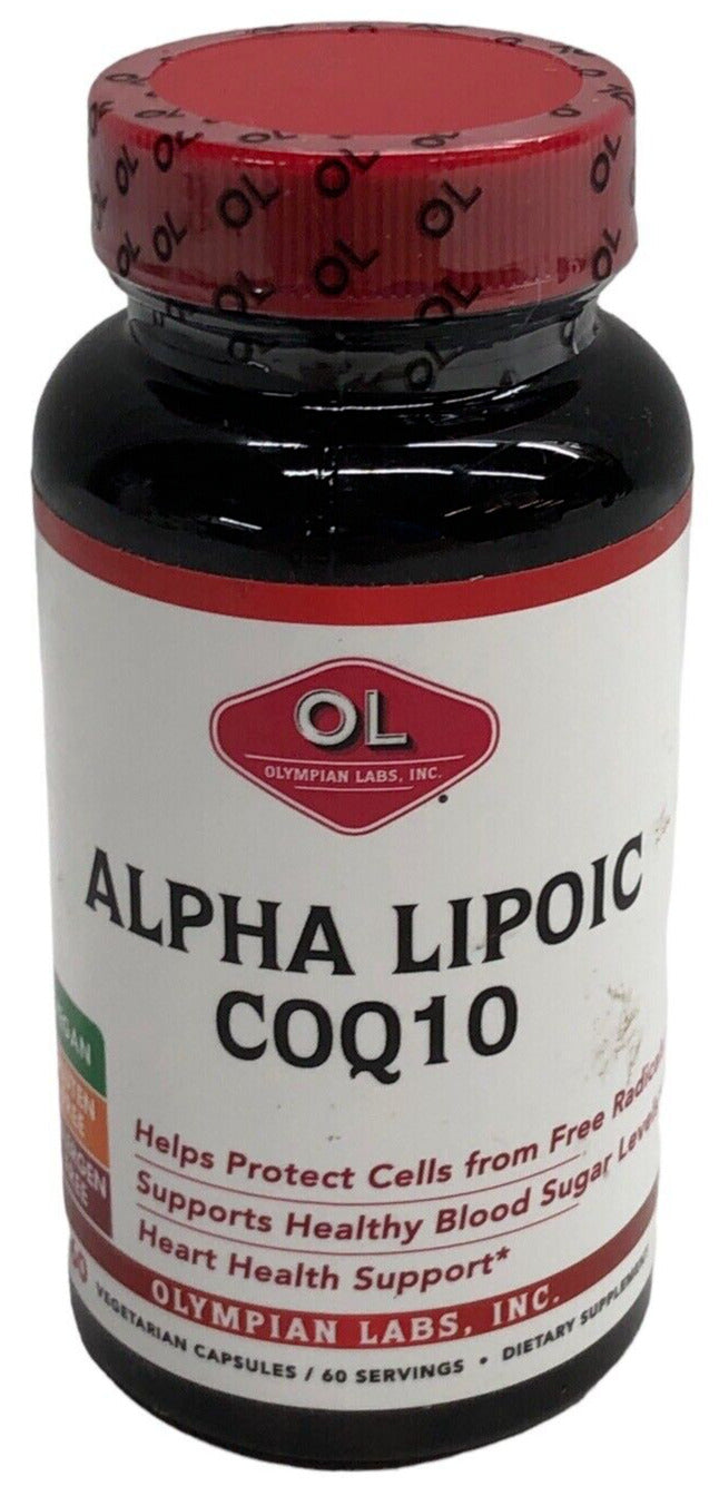 Olympian Labs Alpha Lipoic Coenyme COQ10 200 mg Heart Health Support 60 Capsule