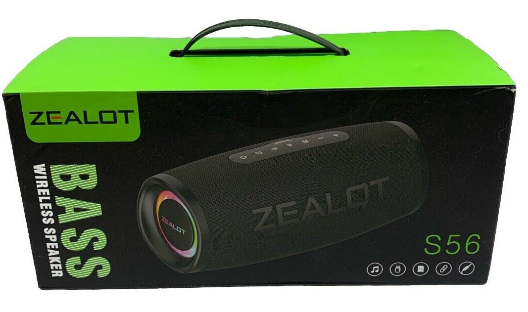 Zealot S56 Bluetooth Portable Speaker System 40w Output Power Bass Wireless Blac