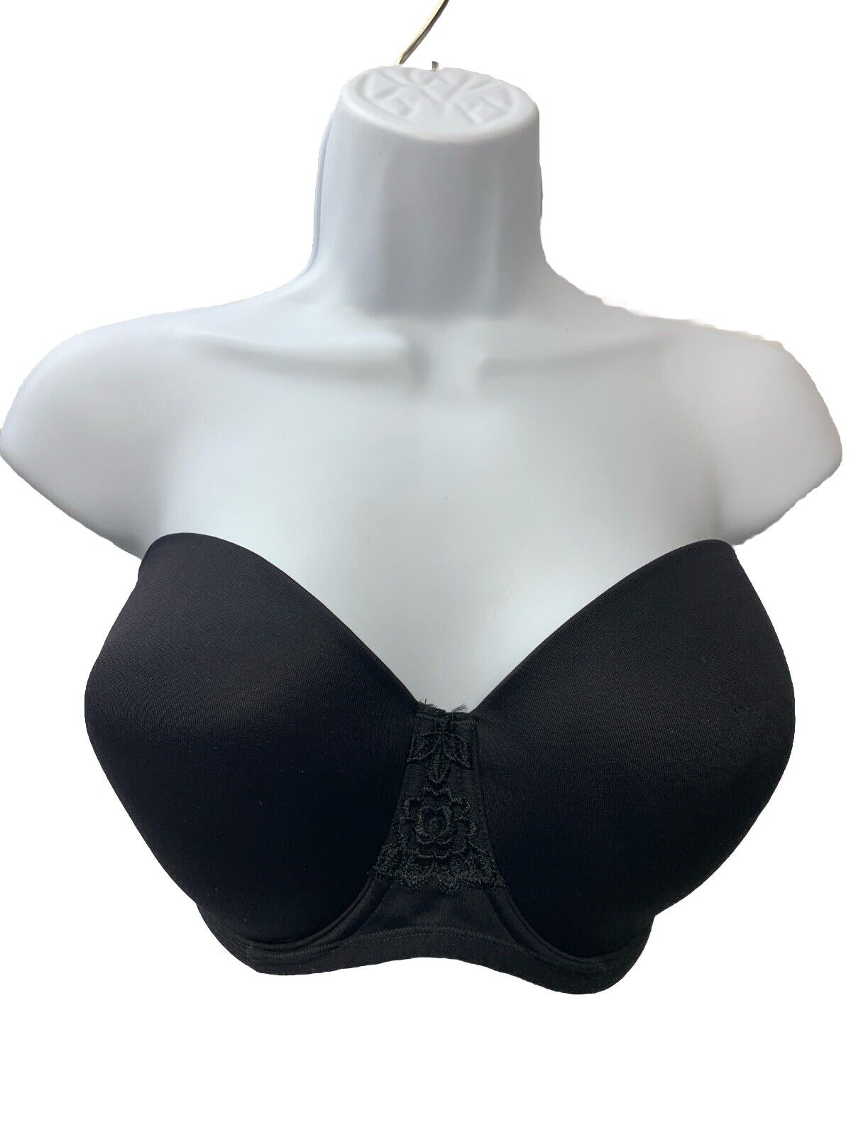 Vanity Fair 74380 Underwire Beauty Back Full Figure Strapless Bra Sze 36DD Black