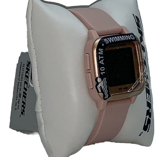 Skechers Women's Digital Watch SR6298 Swimming 100m Pink 10ATM Water resistant