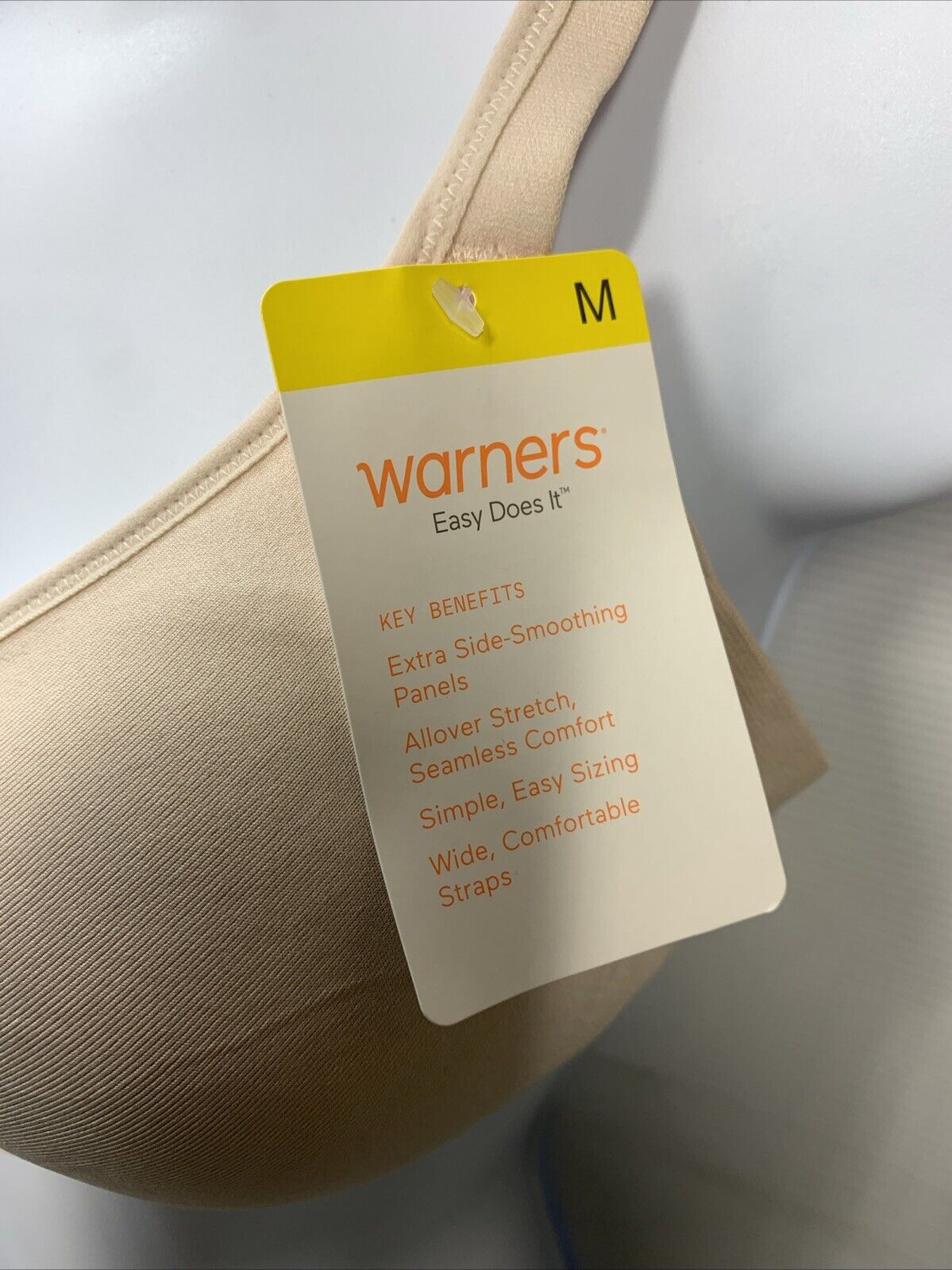 Warner's Womens Easy Does It Underarm Smoothing Seamless Stretch Wireless Size M