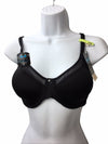 Bali One Smooth U Ultra Light Underwire Bra Black Convertible Strap Size 36B NWT