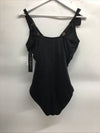 La Blanca Women’s Swimwear Black Padded Deep V One Piece Swimsuit Size 14