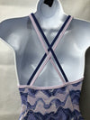 Under Armour One Piece Swimsuit Girls Size 12 Nebula Purple Waves UASGK11S-530