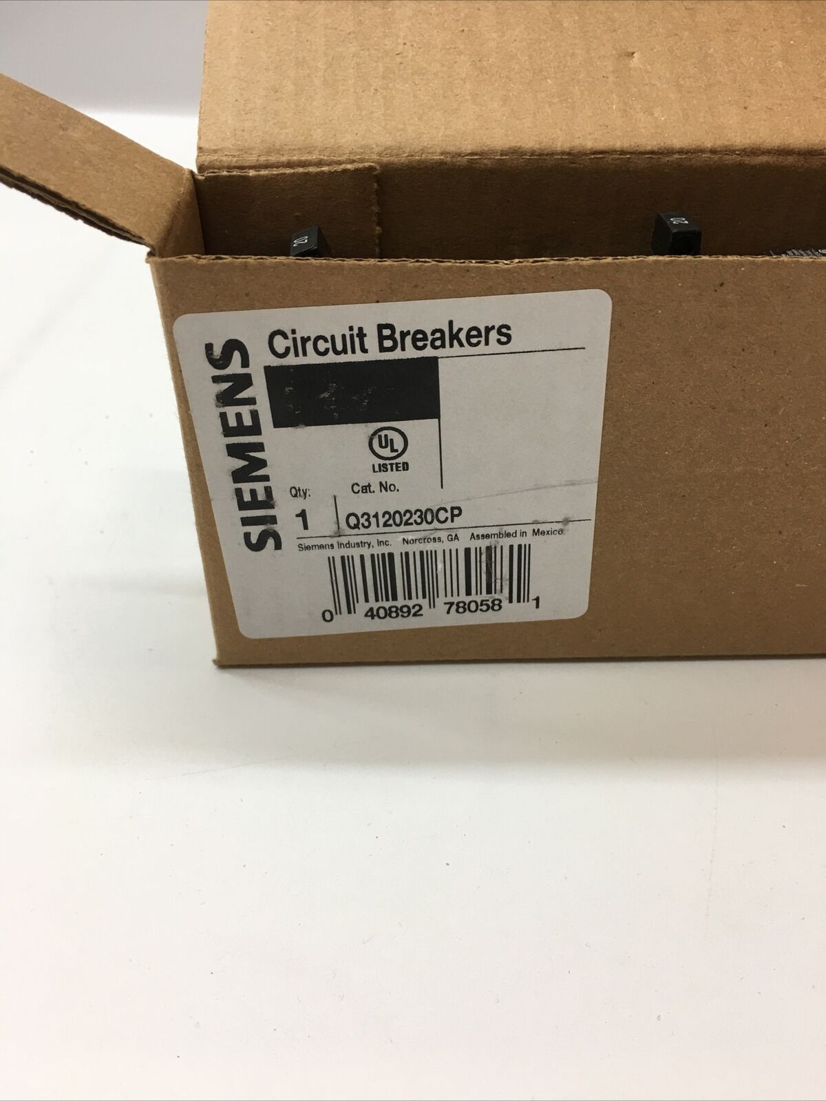 SIEMENS CIRCUIT BREAKERS Q3120230CP NSMP (3) 20 Amp 120/240V 60Hz And (1) 30 Amp