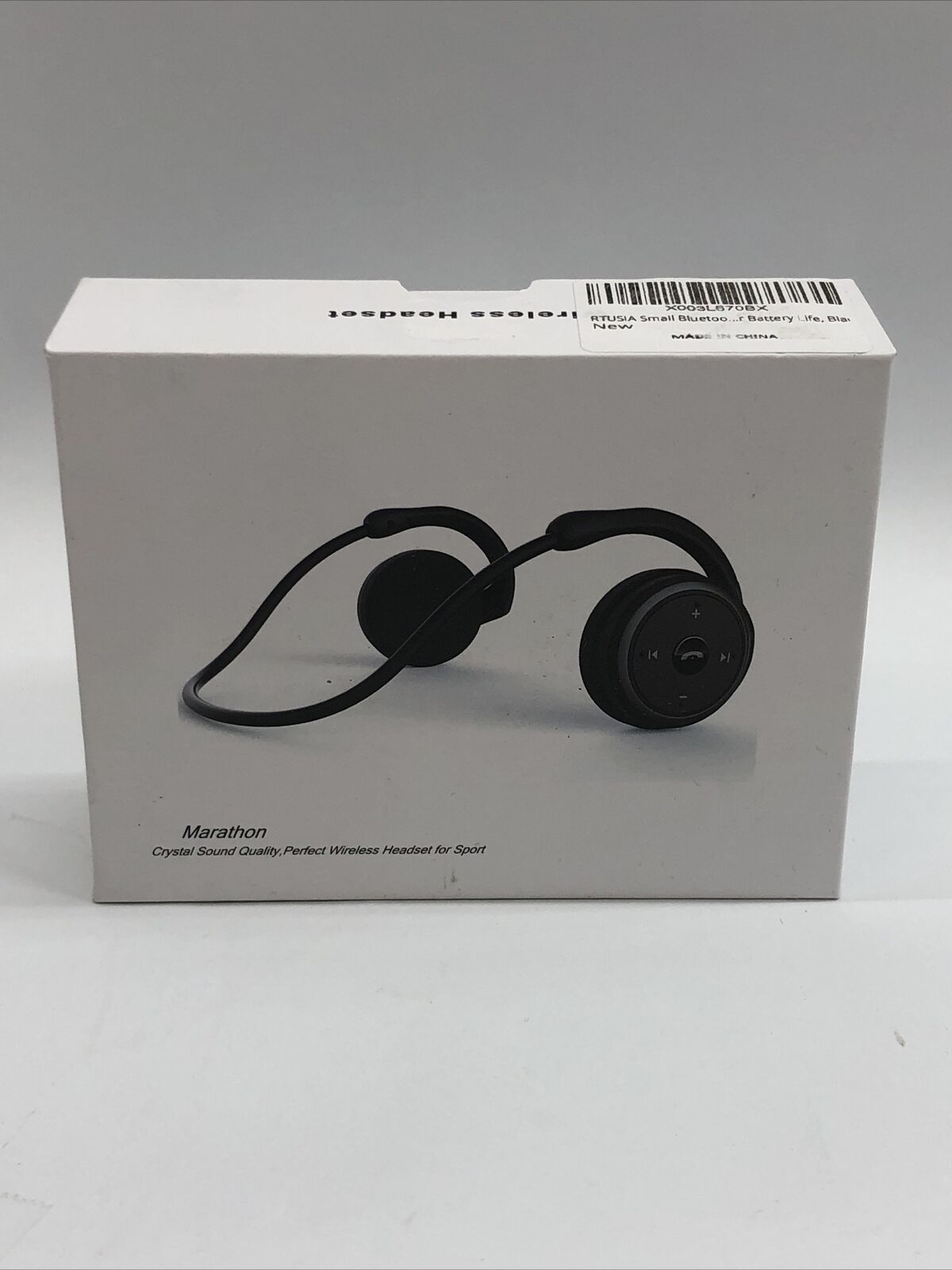 Small Bluetooth Headphones Wrap Around Head - Sports Wireless Headset Black