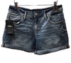 Silver Boyfriend Mid Rise Luxe Stretch Shorts Cuffed Denim Size 29 L53608EAE205