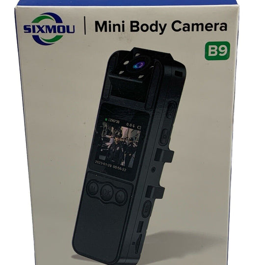 Sixmou B9 Black Night Vision Mini Body Camera With Audio And Video Recording