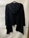 Splendid Women's Thermal Wrap Hooded Sweater Cardigan Black RF8K920 Size M