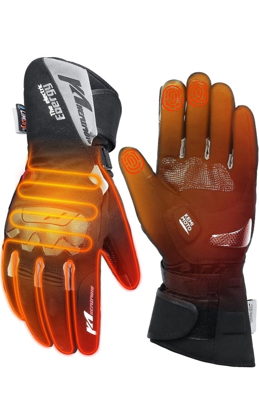 2024 Version Heated Motorcycle Gloves for Men/ Women Hard Protective Shield  XL