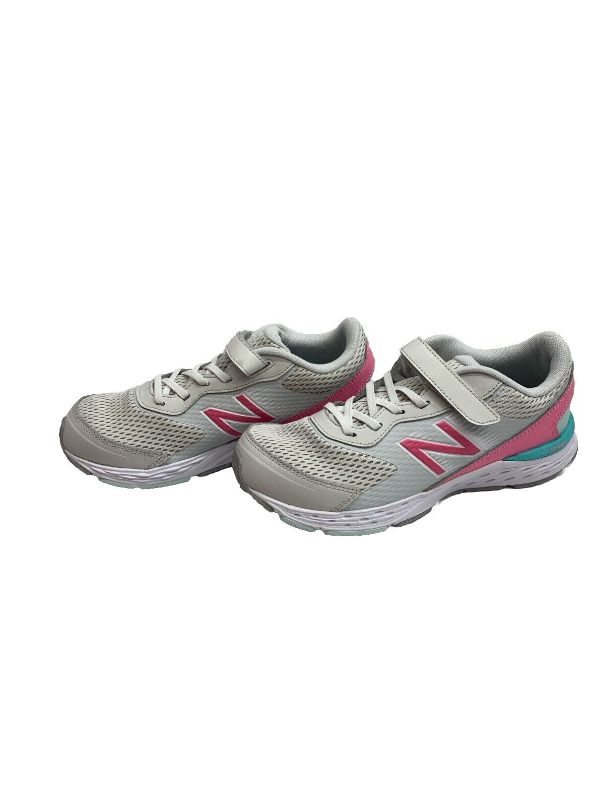 New Balance 680v6 Bungee Gray Pink YA680PS6 Youth Size 6.5 Medium Lace-up Sneake