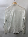 Theory Women Riduro Shirt Large White Peruvian Cotton Button Up Blouse Small