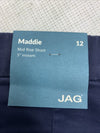 JAG Women's Maddie Mid Rise Bermuda Pull-On Shorts with Pockets Size 12 Casual