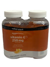 Vitamin C 250 Mg Orange 300 Gummies Dietary Supplement Gluten Free - 2 Pack