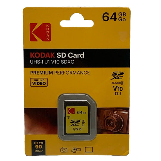 Kodak 64GB Class 10 UHS-I U1 SDXC Memory Card Storage for Tablet, Smartphone