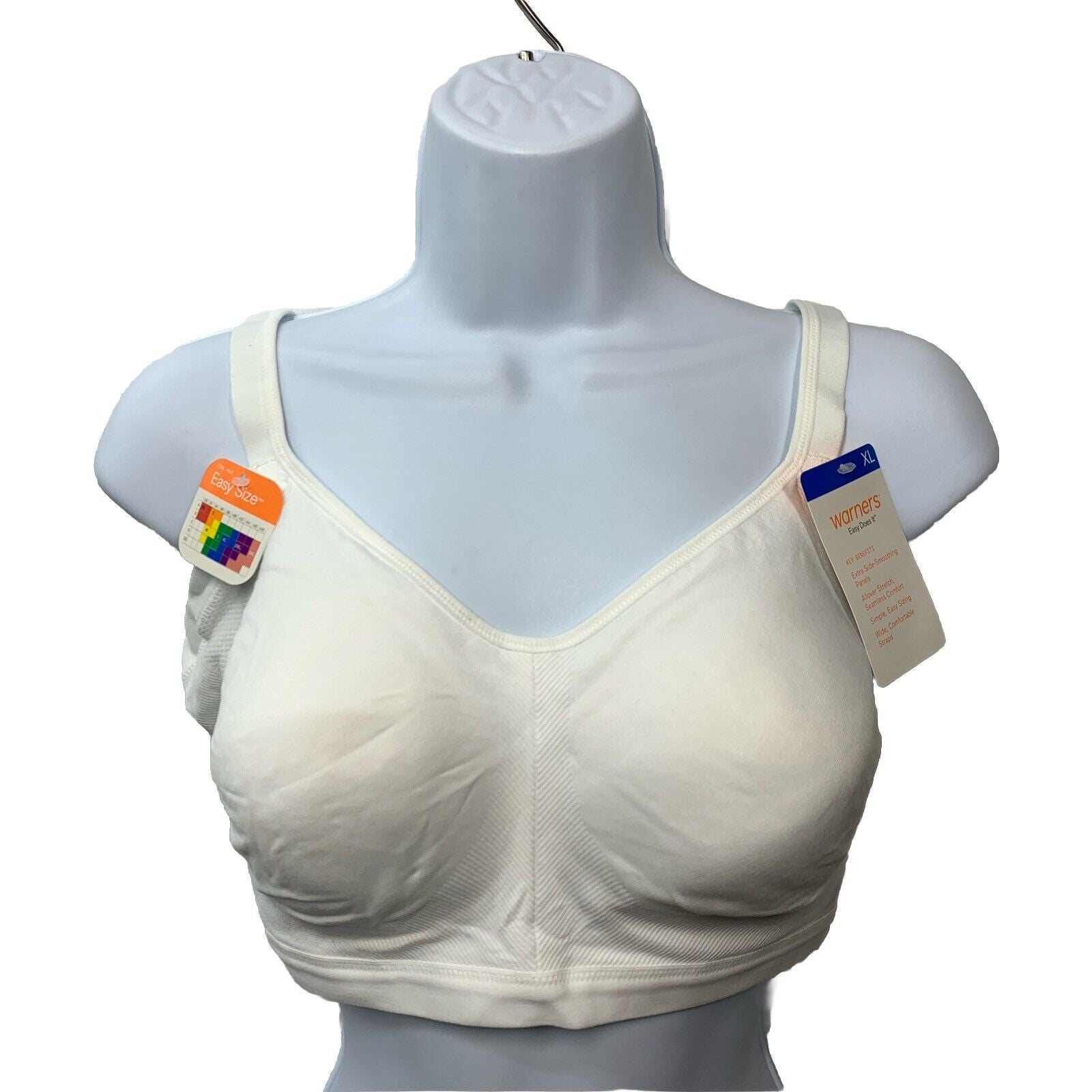 Warner's Women's Easy Does It Underarm Smoothing Wireless Comfort Bra Size XL