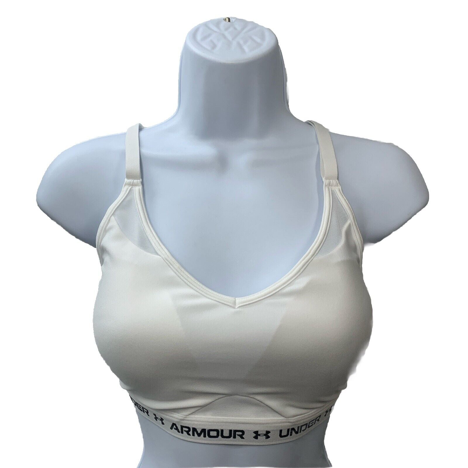 Under Armour Women's Crossback Low Impact Sports Bra Size Large White 1386424