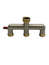 Solid Brass Hose Splitter 3-way Flow Water Quick Connector Shut Off Valves 3/4