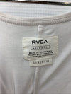 RVCA Women's MayDay Knit Tank Top AVJKT00165 Pull On Scoop Neck Size L White