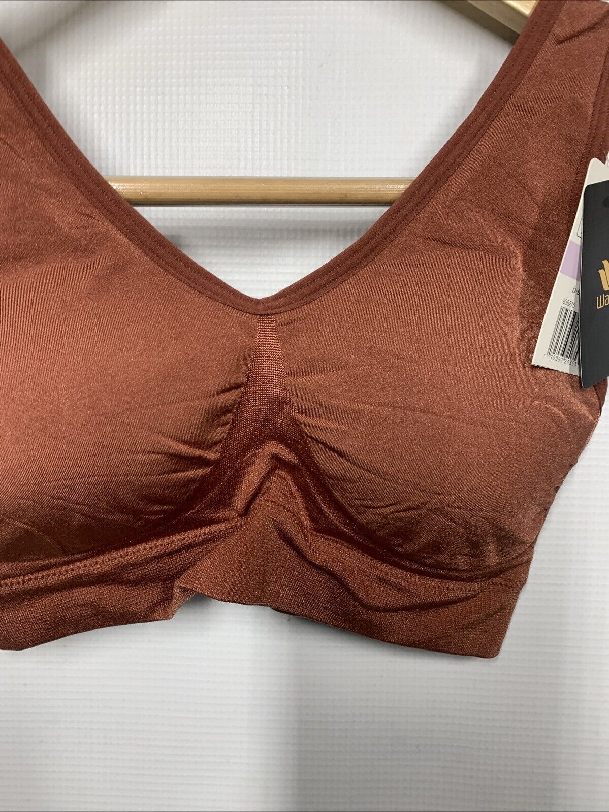 Women's 835275 B-Smooth Wire Free Bralette Copper Brown Size 32 Removable Pads