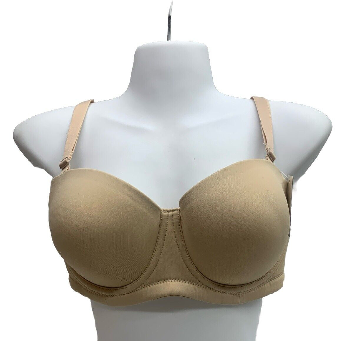 Women's 854119 Red Carpet Strapless Bra Sand Beige Size 34D Underwire Cup