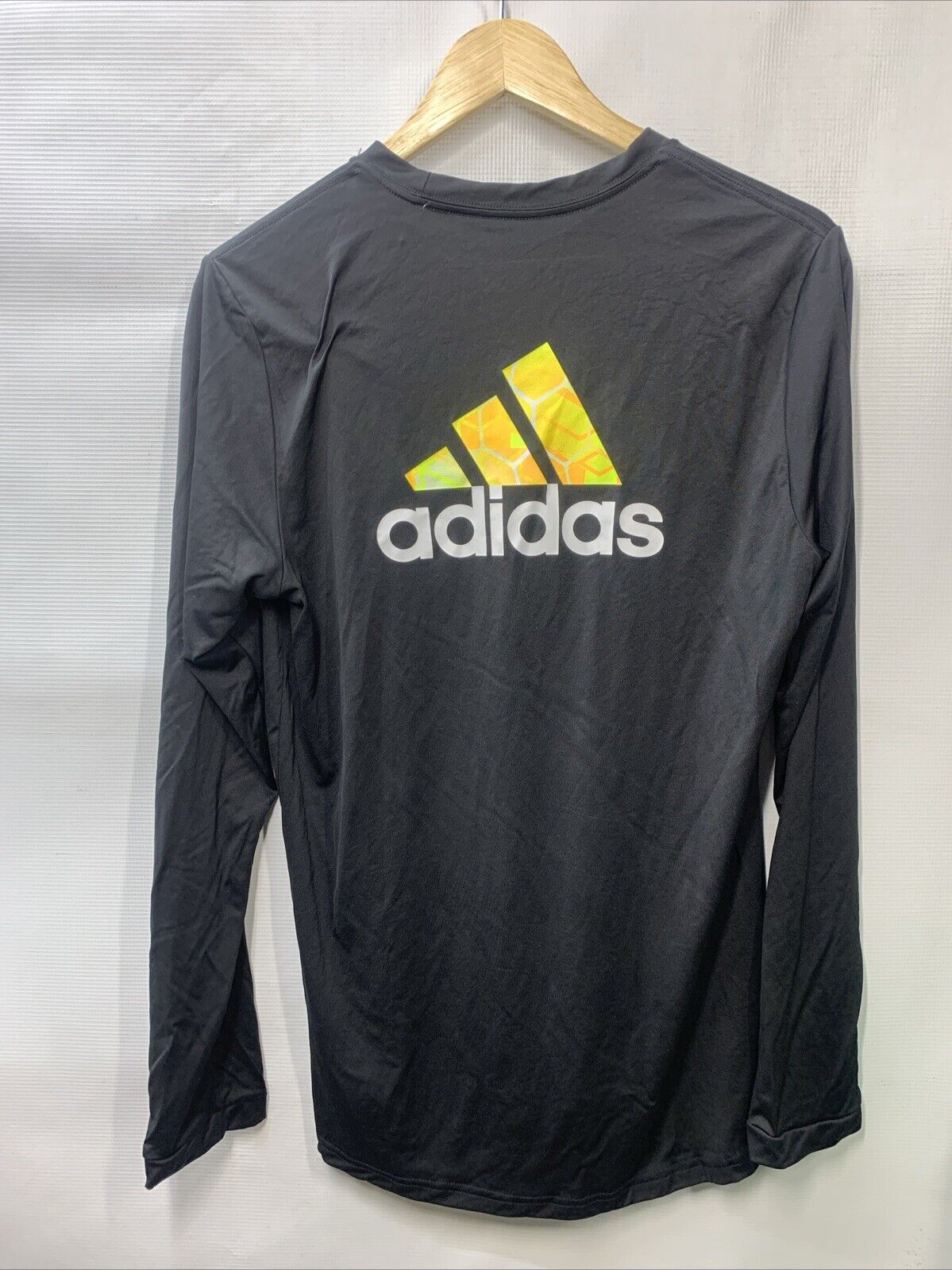 adidas Men's Columbus Crew Long Sleeve Pre-Game T-Shirt Size M Black Crew Neck