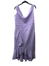 Knitee Women Casual Formal Dress Off Shoulder Light Purple V-Neck K9078 Size 2XL