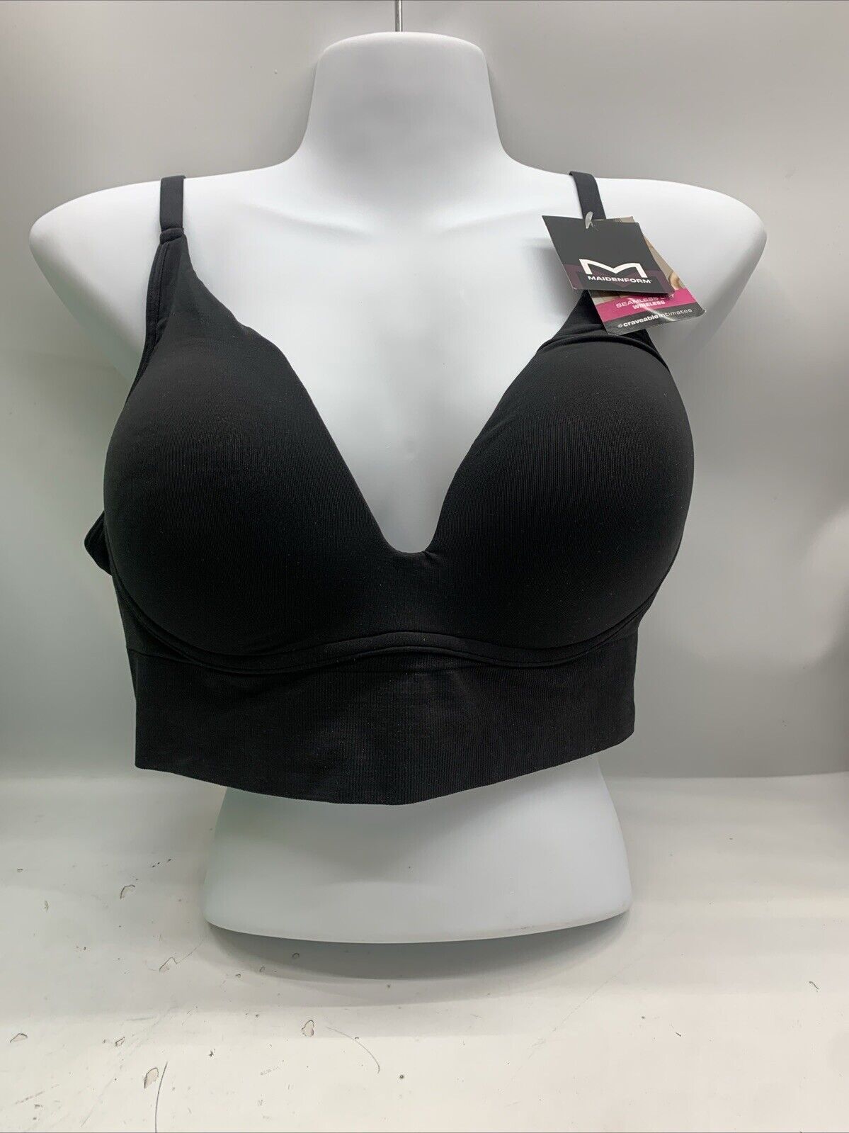 Maidenform Woman’s Bra Size XL (Black) Seamless Lift Wireless Craveable Intimate