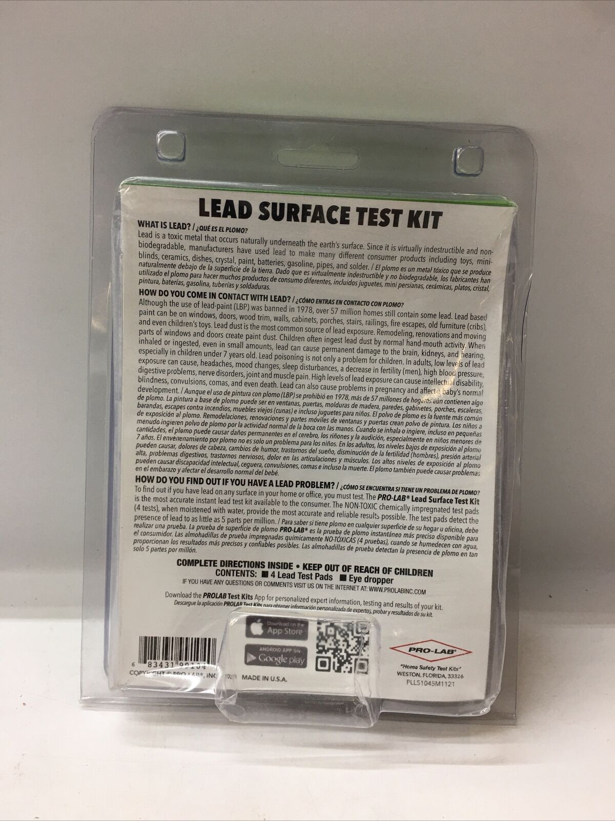 PRO-LAB LS104 Lead Surface Do It Yourself Test Kit Safe Instant Results Lot Of 3