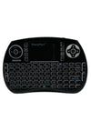 Wireless Mini Keyboard Backlit With Touchpad And Mouse Remote Control Black