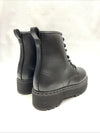 Steve Madden Bettyy1 Women's Combat Lug Boot Black Size 7 Round Toe Lace-Up