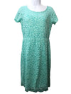 ODCOCD Womens Lace Dress Lake Green Elegant Lace Medium Short Sleeve Knee Length