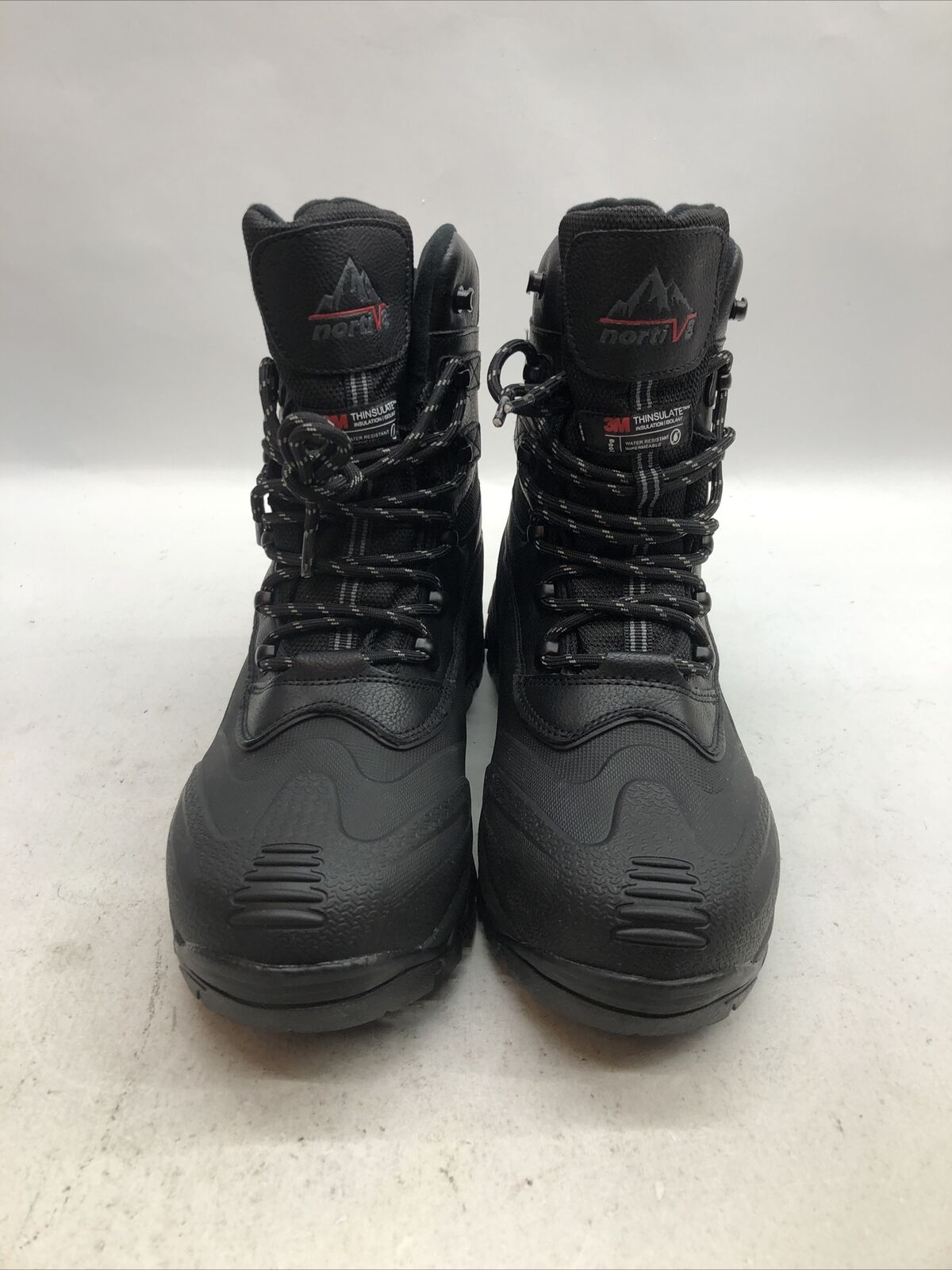 Nortiv8 160443-M Black Grey Thinsulate Waterproof Winter Boots Hiking Men Sz 9.5