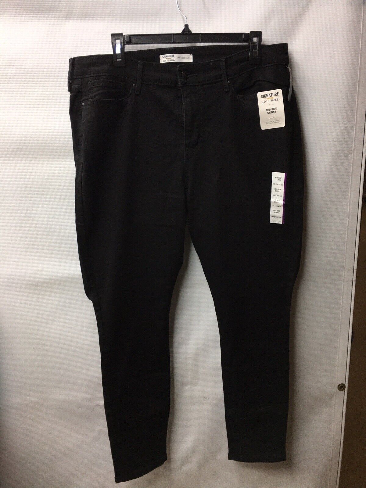 Signature by Levi Strauss & Co Women's Modern Skinny Long Pants Black Size 18.0