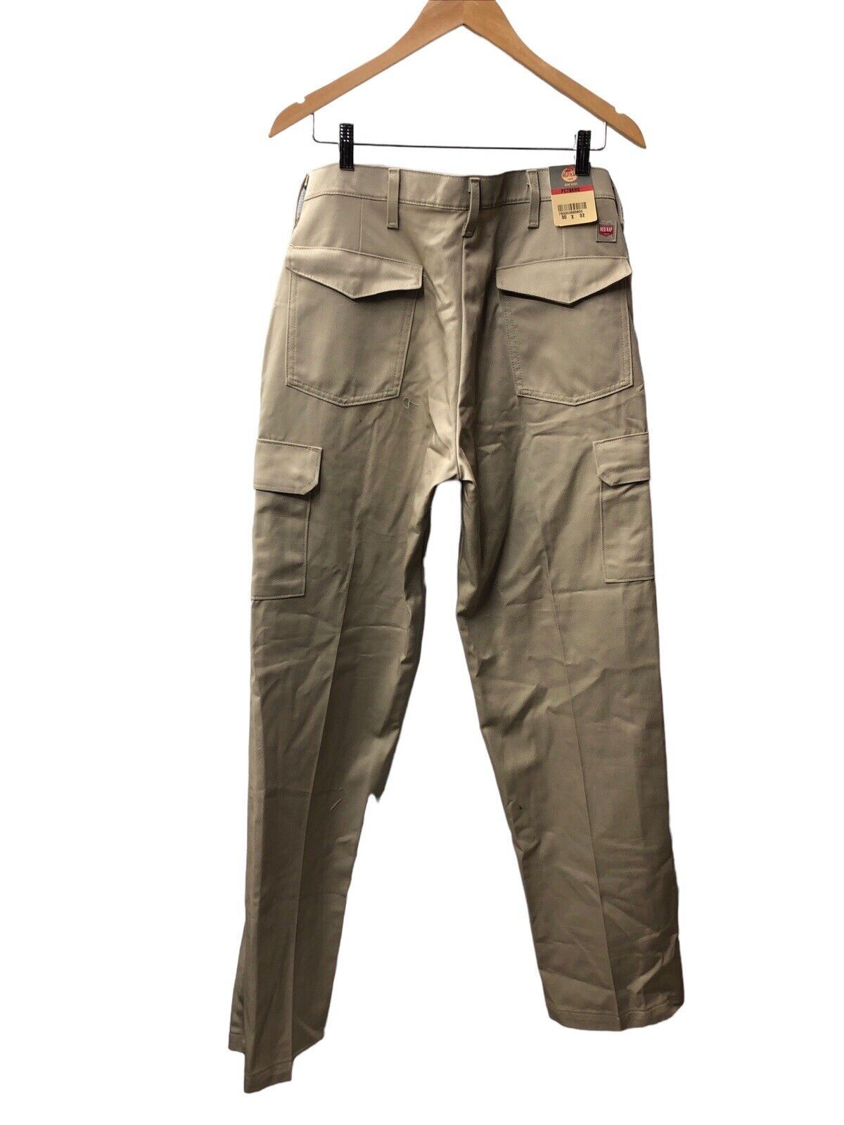 Red Kap Men's Cotton Cargo Khaki Long Pant PC76KHO Size 30x32 with Pockets