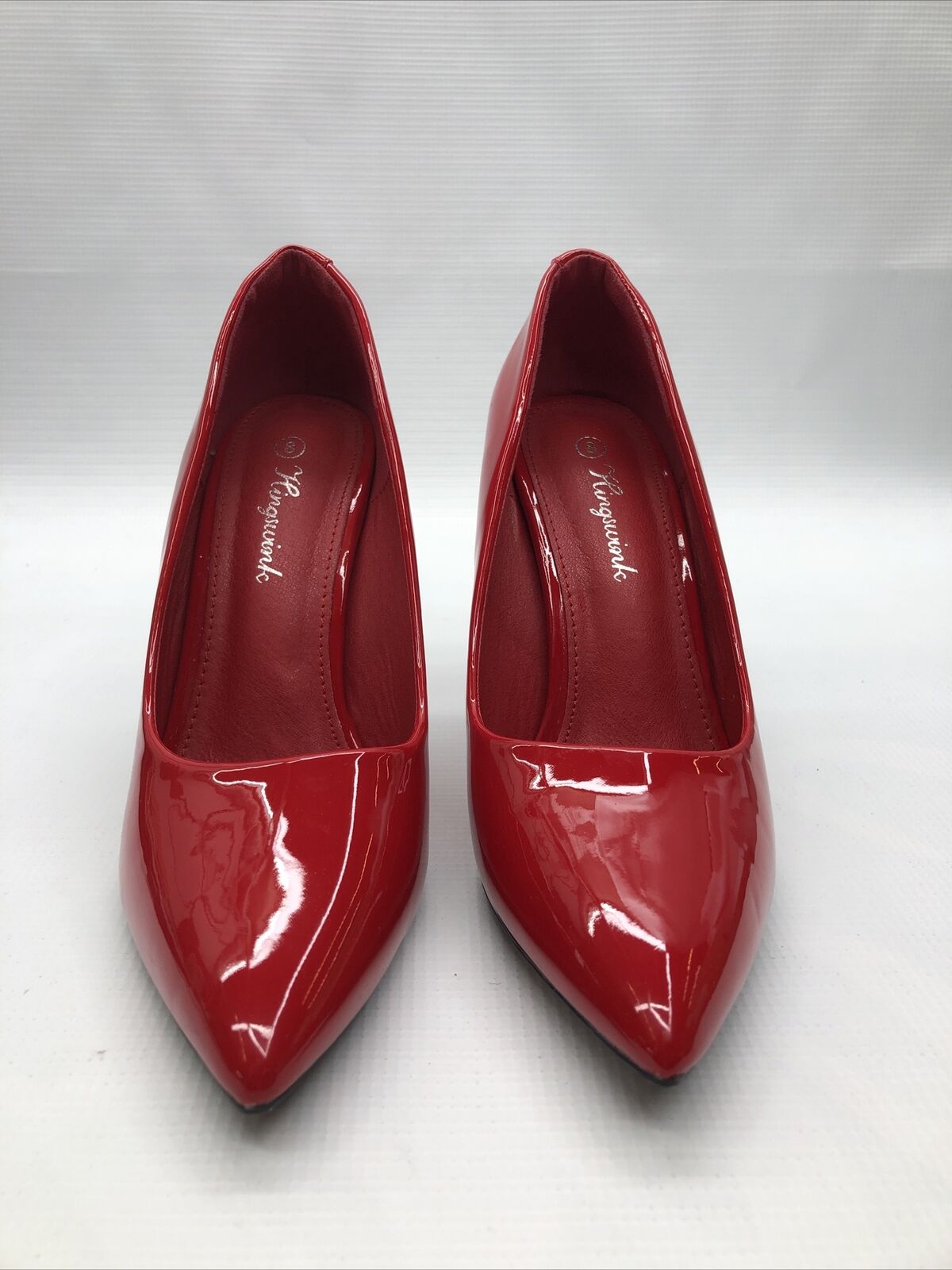 Women's Candy Apple Red Pointed Toe Stiletto High Heels Shoe Size 8 Hingswink