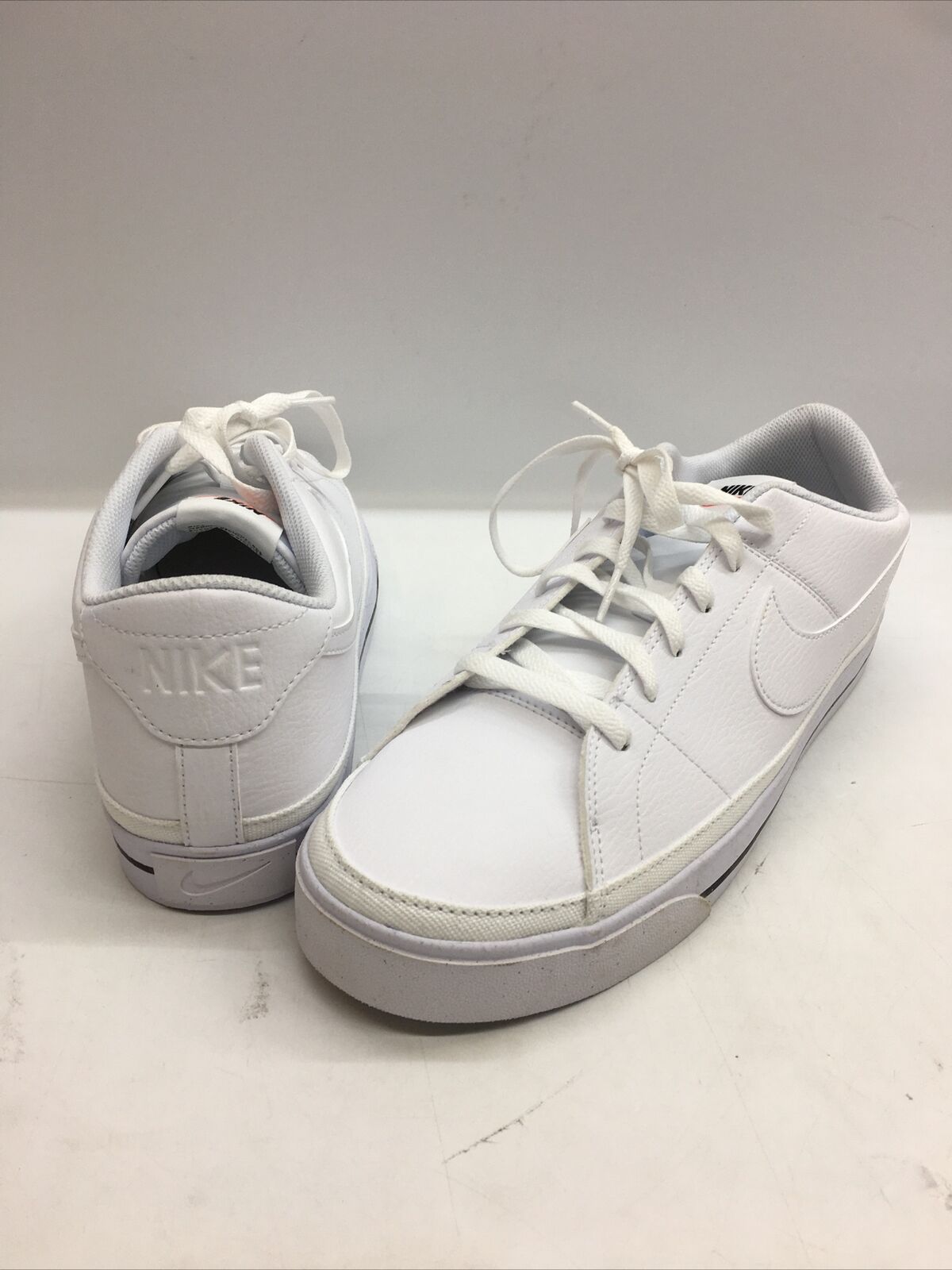 Nike Men's Court Legacy NN White/Black Shoes DH3162-101 Low-cut Padded Collar