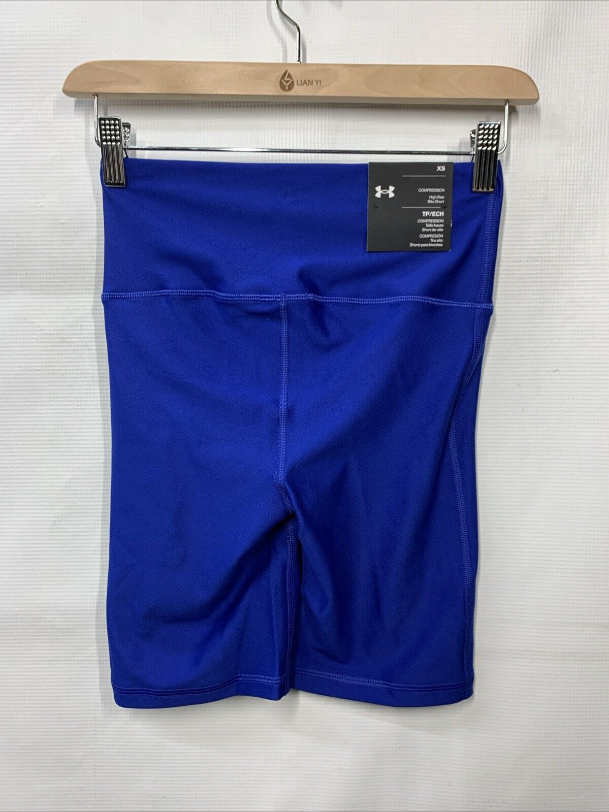 Under Armour Women's Heatgear Bike Shorts Size XS Blue Compression High Rise