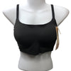 True & Co Black Scoop Wire Free Removeable Pads Comfort T-shirt Bra Size Medium