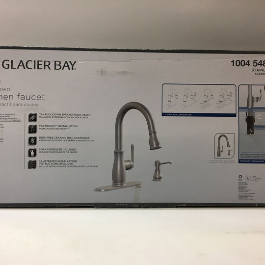 Glacier Bay Kagan Single-Handle Pull-Down Sprayer Kitchen Faucet FP1B4201SP