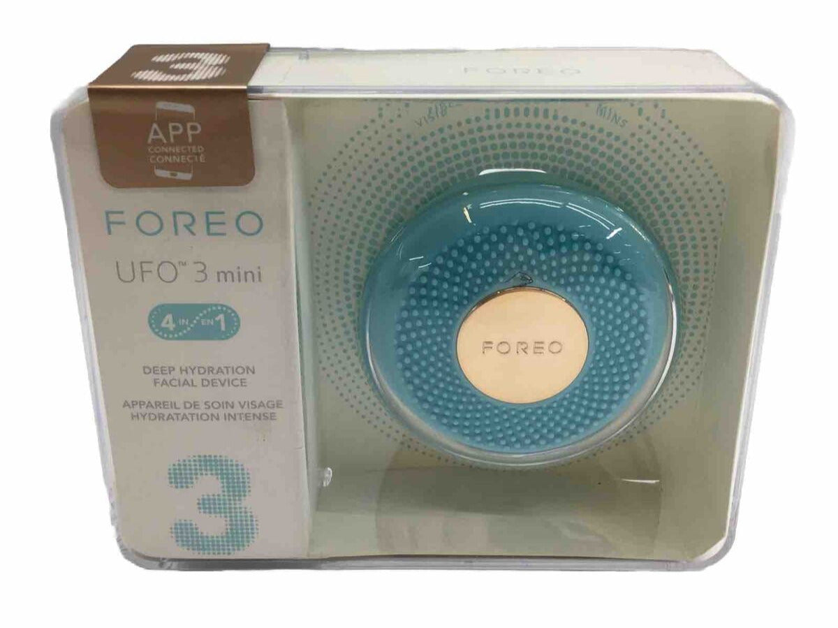 FOREO UFO 3 MINI Deep Hydration Facial Device Mask Infuser LED Therapy Artic Blu