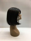 Black Short Bob Wig Straight Black Bob Wig with bangs, 12 inch Straight Bob Bang