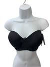 Vanity Fair Strapless Multiway Bra 36D Underwire Black Satin Padded 74380 Sz 36D