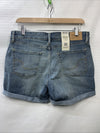 Levi's Signature Gold Mid-Rise Jean Shorts Adult Blue Cuffed Woman's Size 8