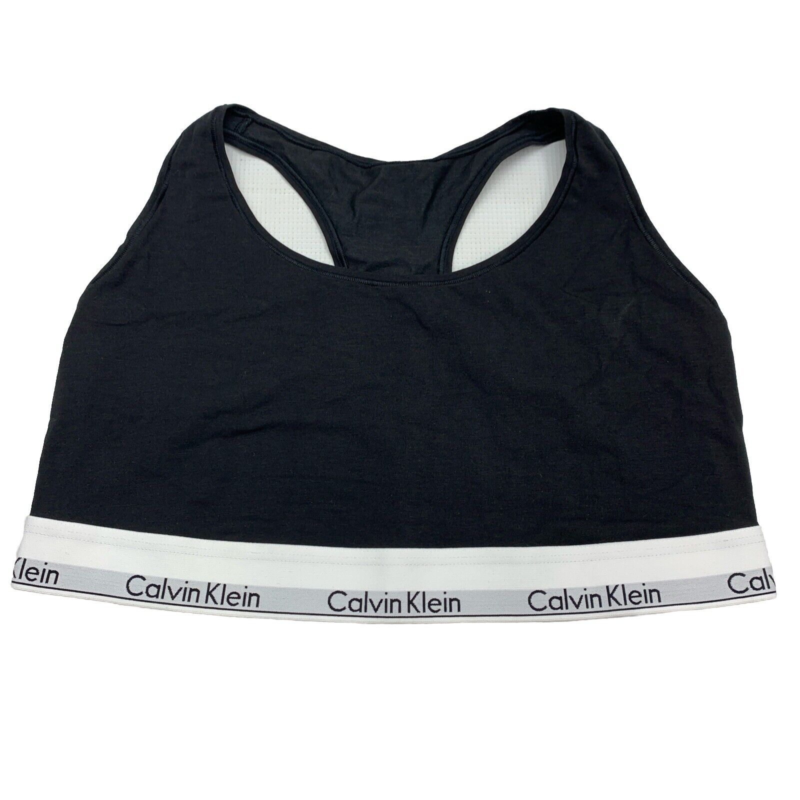 Calvin Klein Unlined Bralette Pad less Wireless QF5116-001 Size 2X Black Pull-on