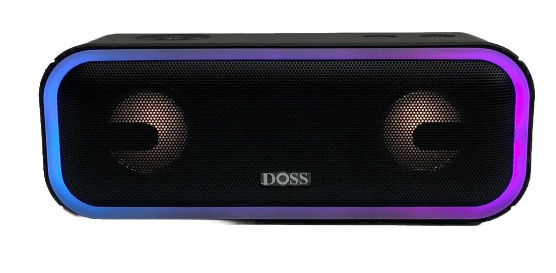 Bluetooth Speaker, DOSS SoundBox Pro+ Wireless Speaker Black  Multi-Colors Light