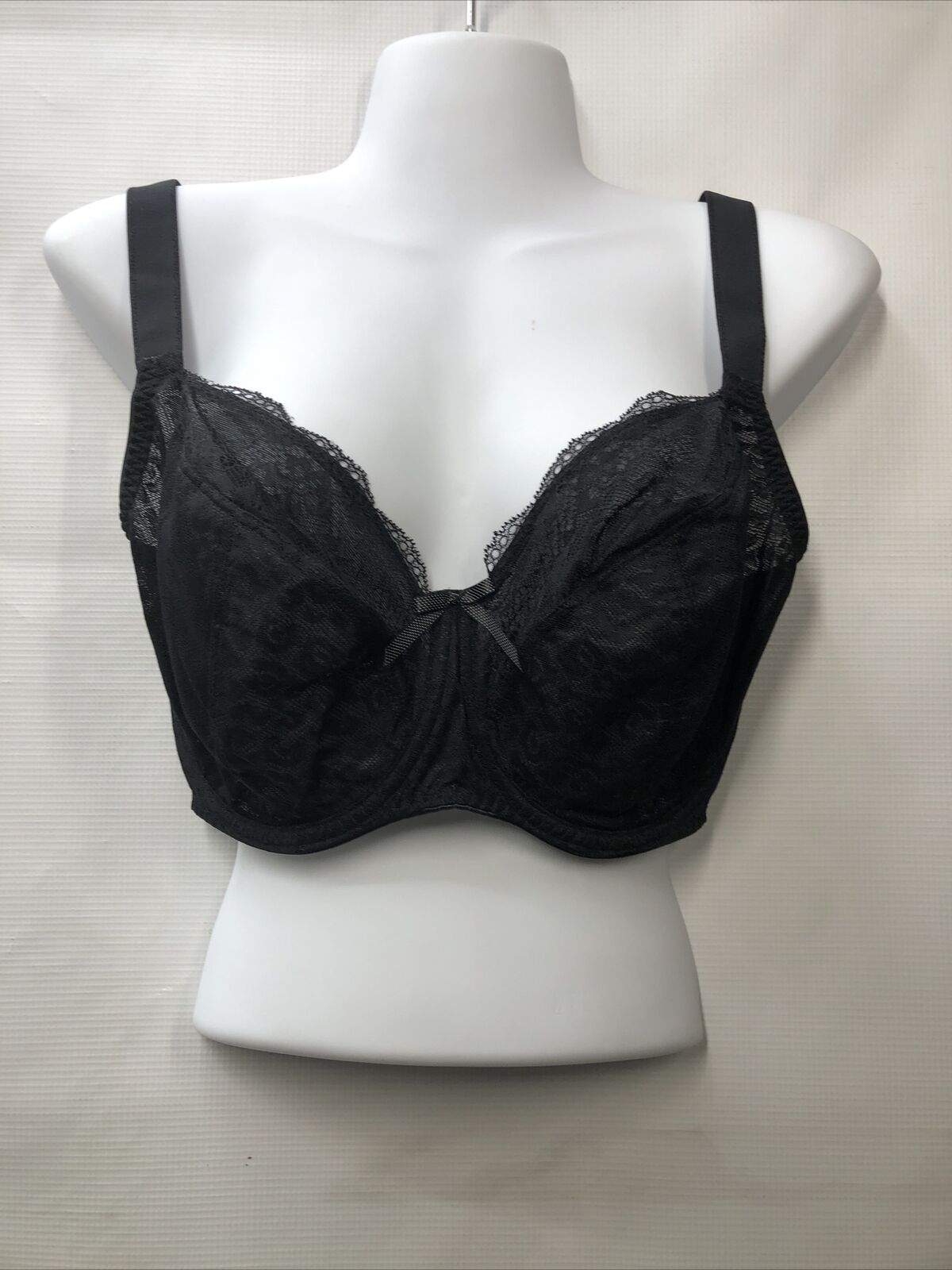 FREYA 34N Black Fancies Mesh Sheer Underwire Bra Style 30J Hook & Eye AA1012BLK