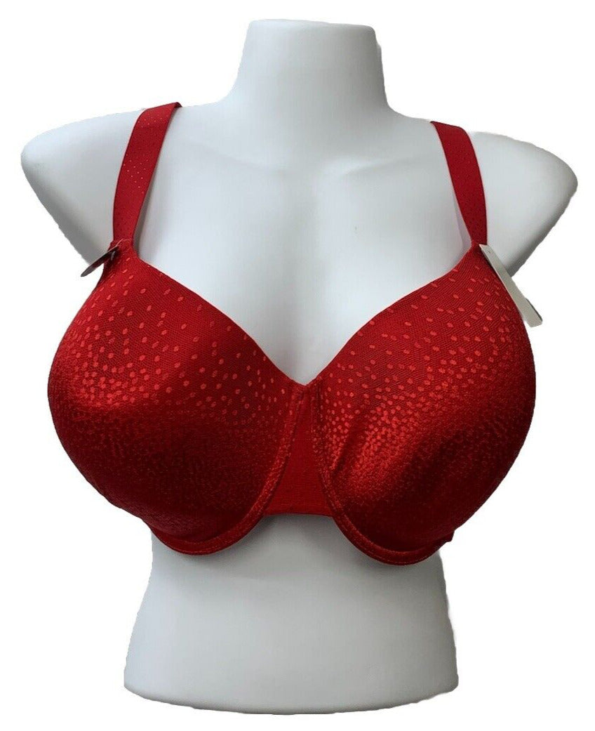 Back Appeal Wireless T-Shirt Bra Size 38G Red 853303-602 Full Coverage